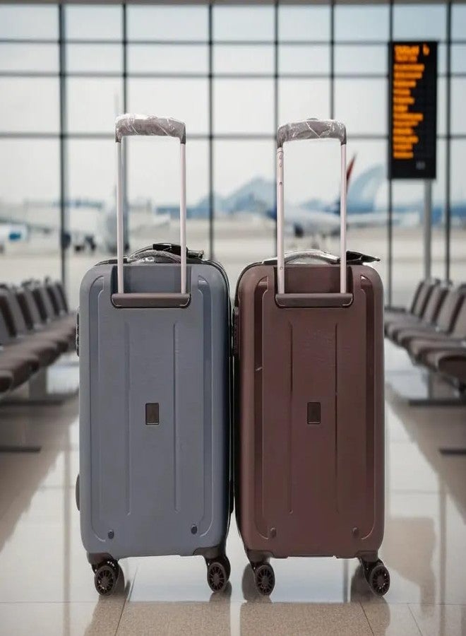 أرستوكرات حقيبة سفر أريستوكرات كروميوم كابين 55 سم (صغيرة) بـ 8 عجلات، حقيبة سفر صلبة، حقيبة خفيفة الوزن مزودة بقفل برقم سري وعربة متينة مع ضمان 5 سنوات (بني). - Image 4